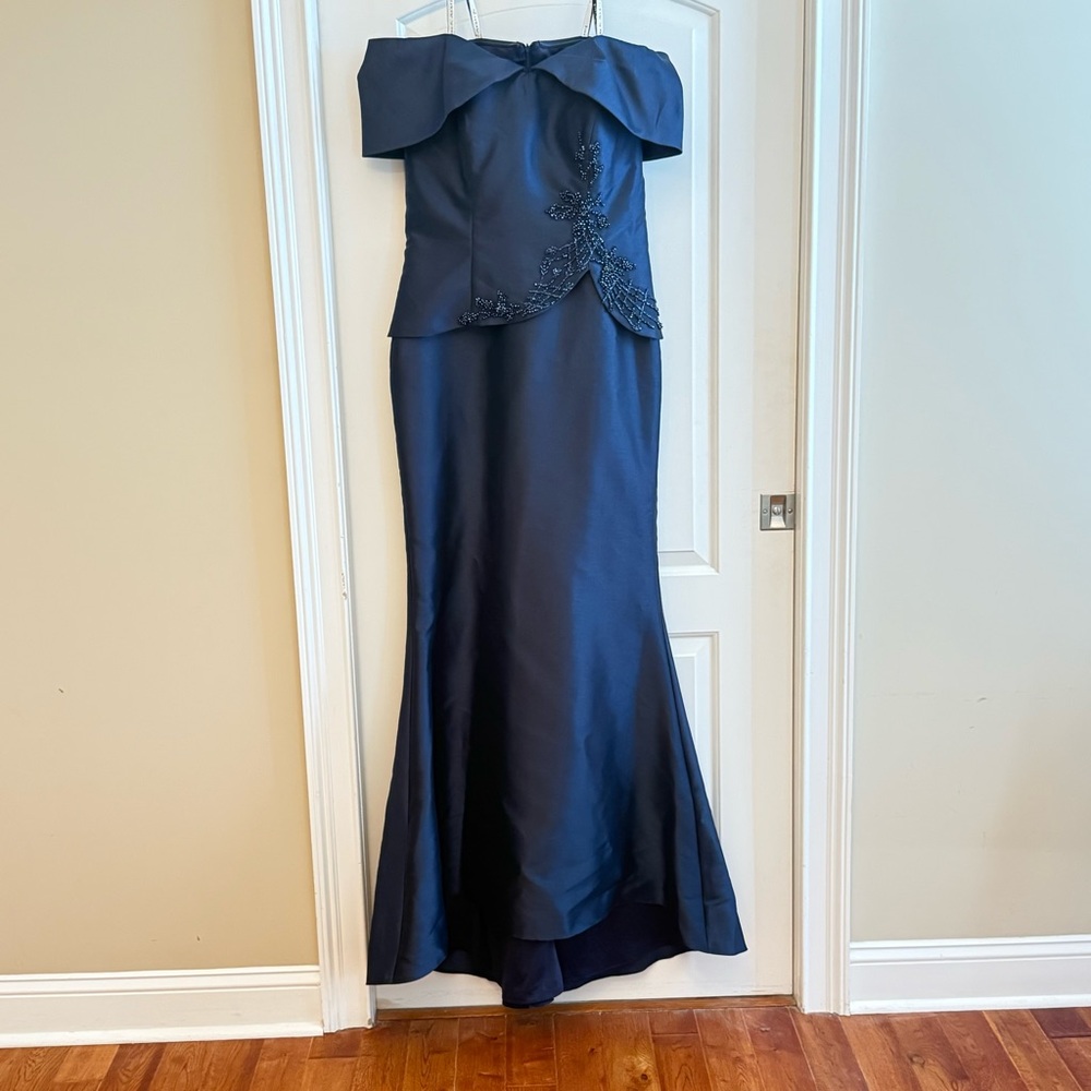 Rina di Montella RD2941 Navy Mother of Bride/Groom Gown Size 12